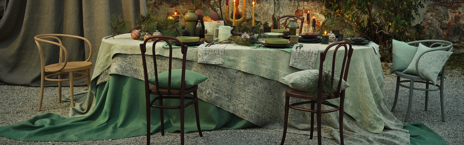 Leitner Tischdecke Cartouche anthrazit Leitner Tischdecke Cartouche anthrazit